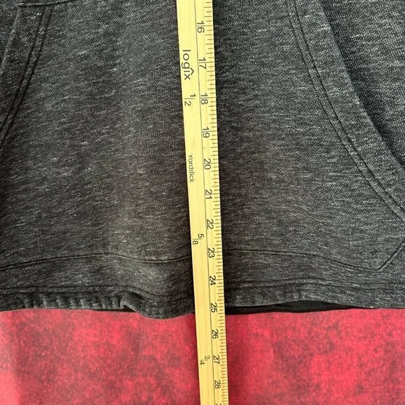 ADIDAS MEN'S GRAY & DARK GRAY HOODIE THREE -STRIPES ON THE CUFFS, L (LARGE) - Picture 9 of 13